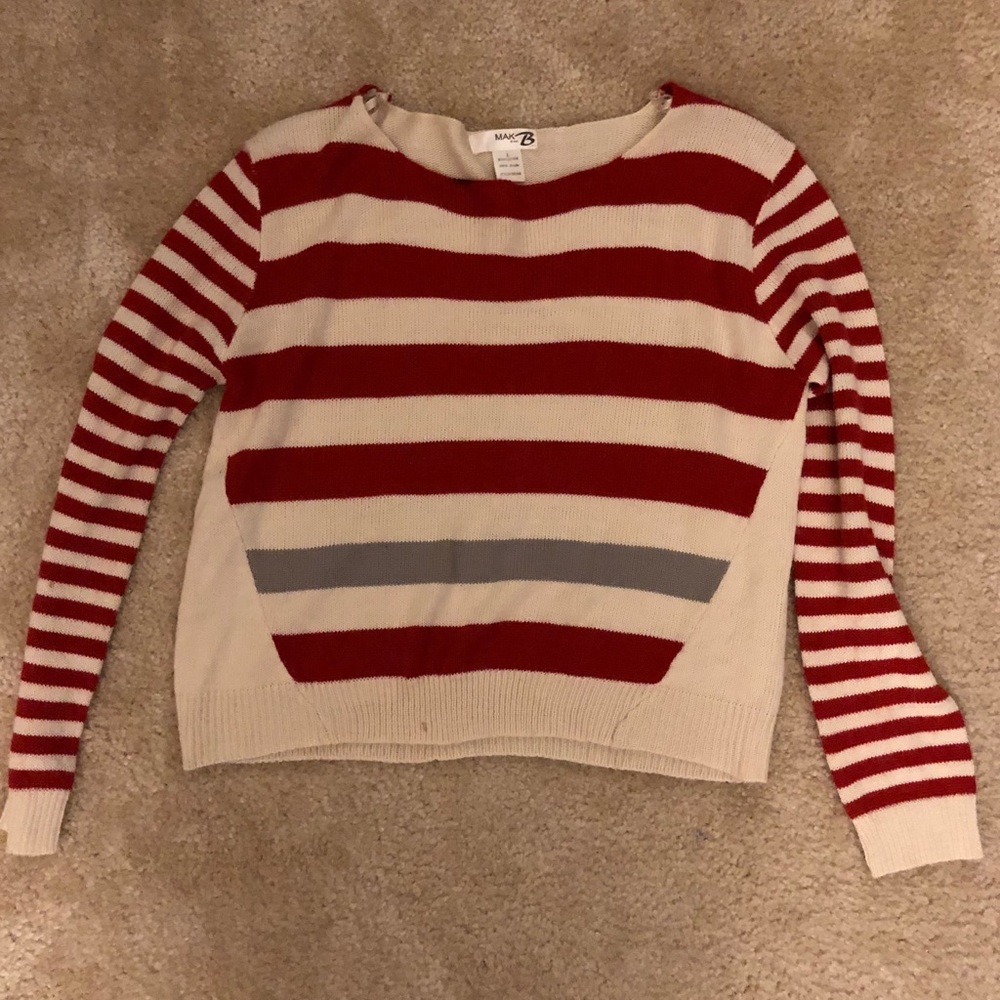 3/$30 Striped Cropped Sweater